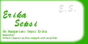 erika sepsi business card